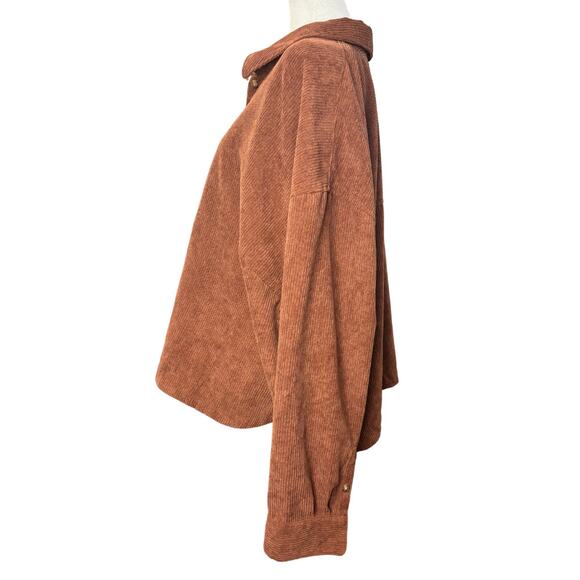 Madewell Corduroy Shacket Rust Brown Plus Size 3X - Picture 4 of 7